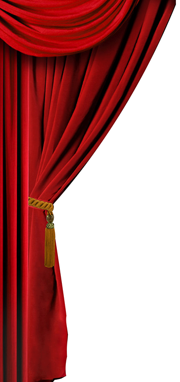 left theater stage curtain